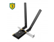 TP-LINKArcher TX20E  AX1800 Wi-Fi 6 + BT5.0 PCI Express Adapter, 1201Mbps on 5GHz + 574Mpbs on 2.4GHz, 802.11ax/ac/n/g/b/a, 2 Dual Band detachable аntennas, Bluetooth 5.0